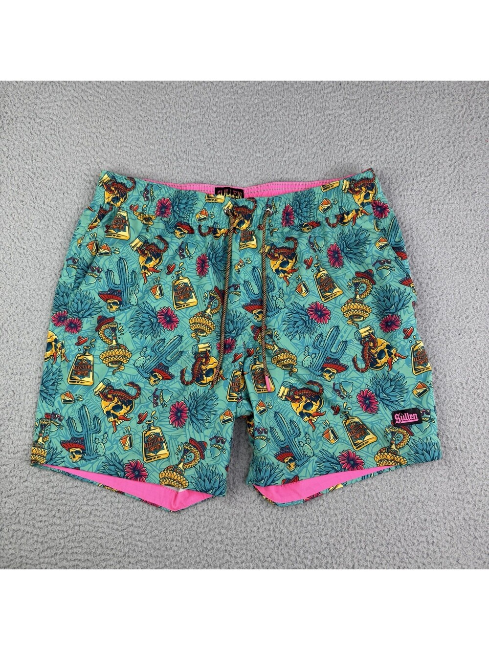 Sullen Art Collective Tequila Pardy SCM6261 Tattoo Graphic Board Shorts Men's M